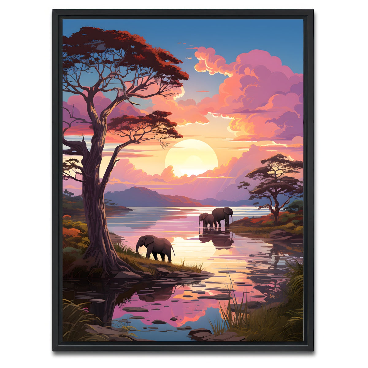AUTO-MOCKUP WHITE | South Africa - Kruger National Park | 1 Piece | Black Framed Canvas | group=3x4
