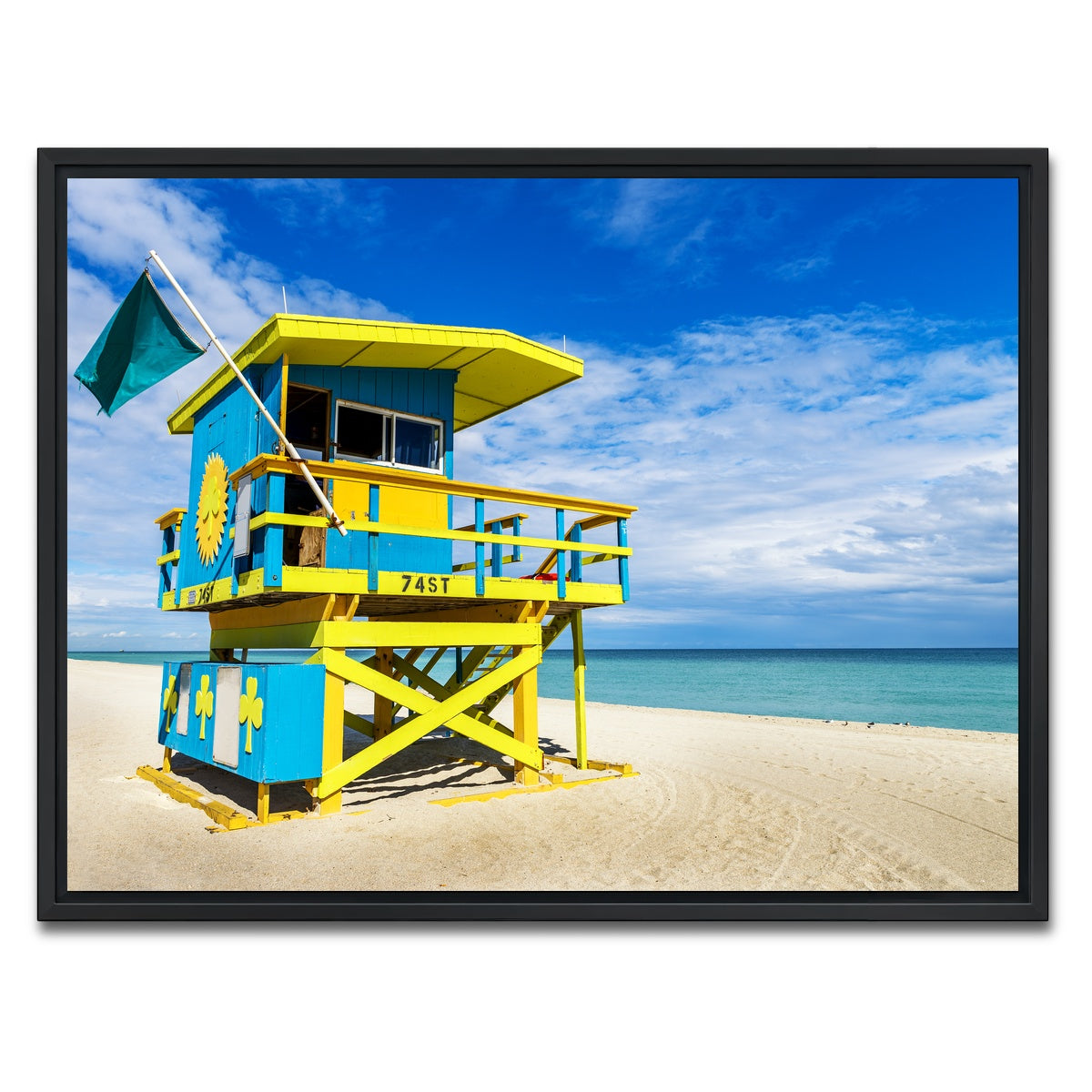 AUTO-MOCKUP WHITE | South Beach Lifeguard Tower | 1 Piece | Black Framed Canvas | group=4x3