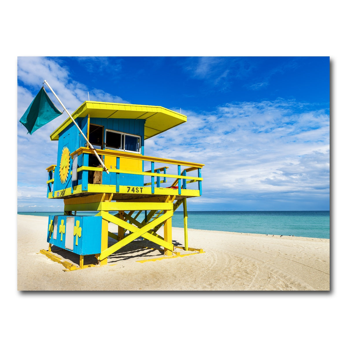 AUTO-MOCKUP WHITE | South Beach Lifeguard Tower | 1 Piece | Gallery Wrap Canvas | group=4x3