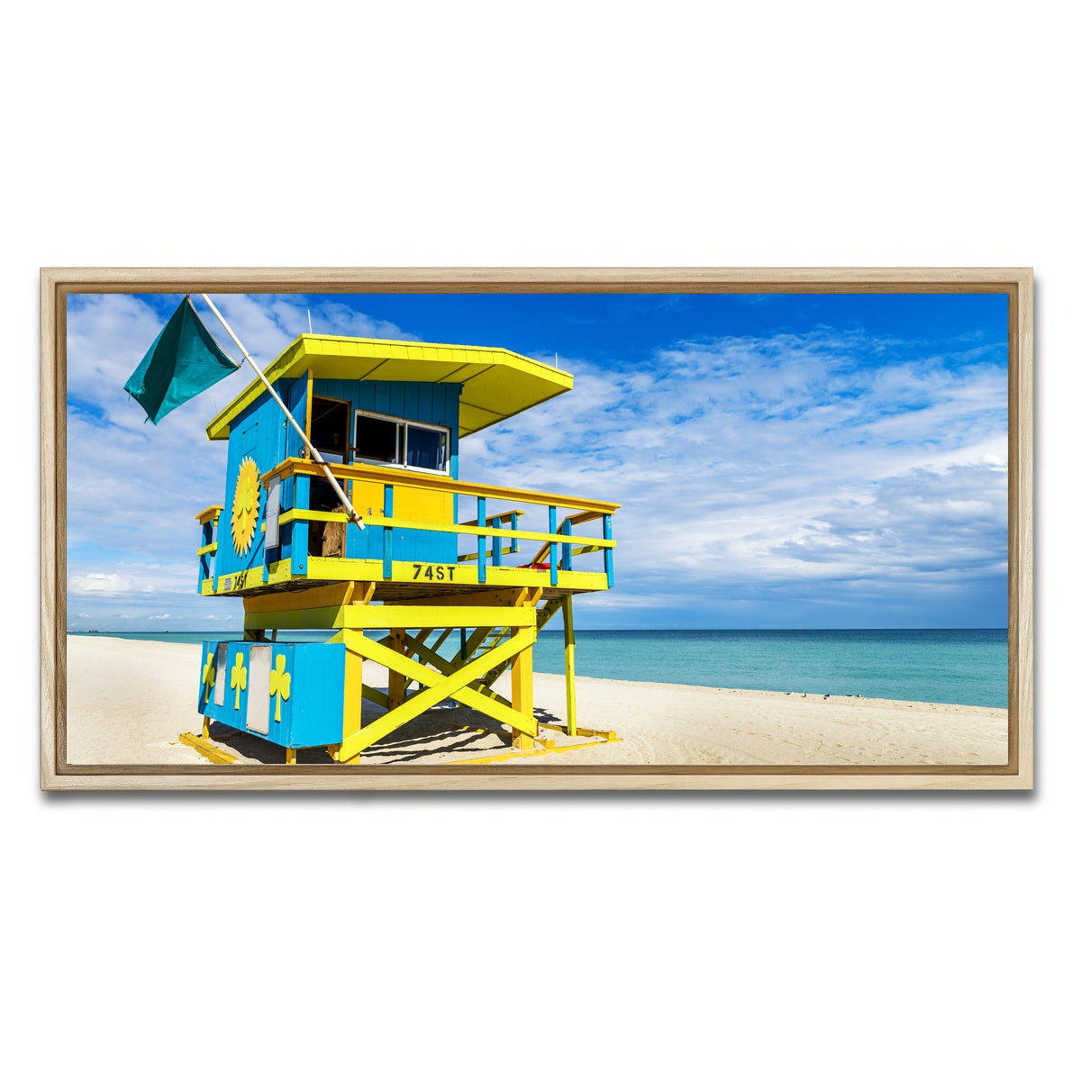 AUTO-MOCKUP WHITE | South Beach Lifeguard Tower | 1 Piece | Natural Framed Canvas | group=2x1