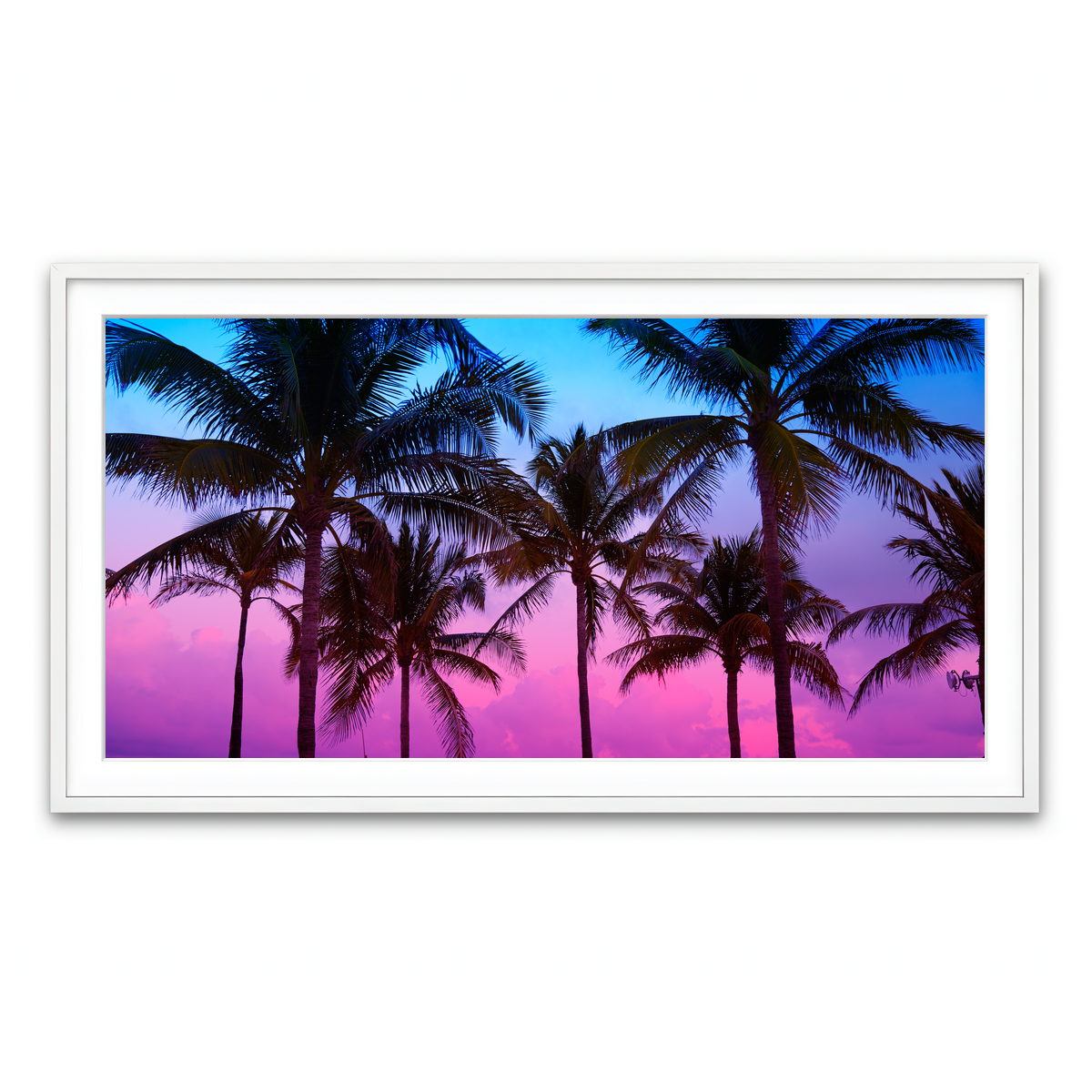 Framed Print 2x1 White