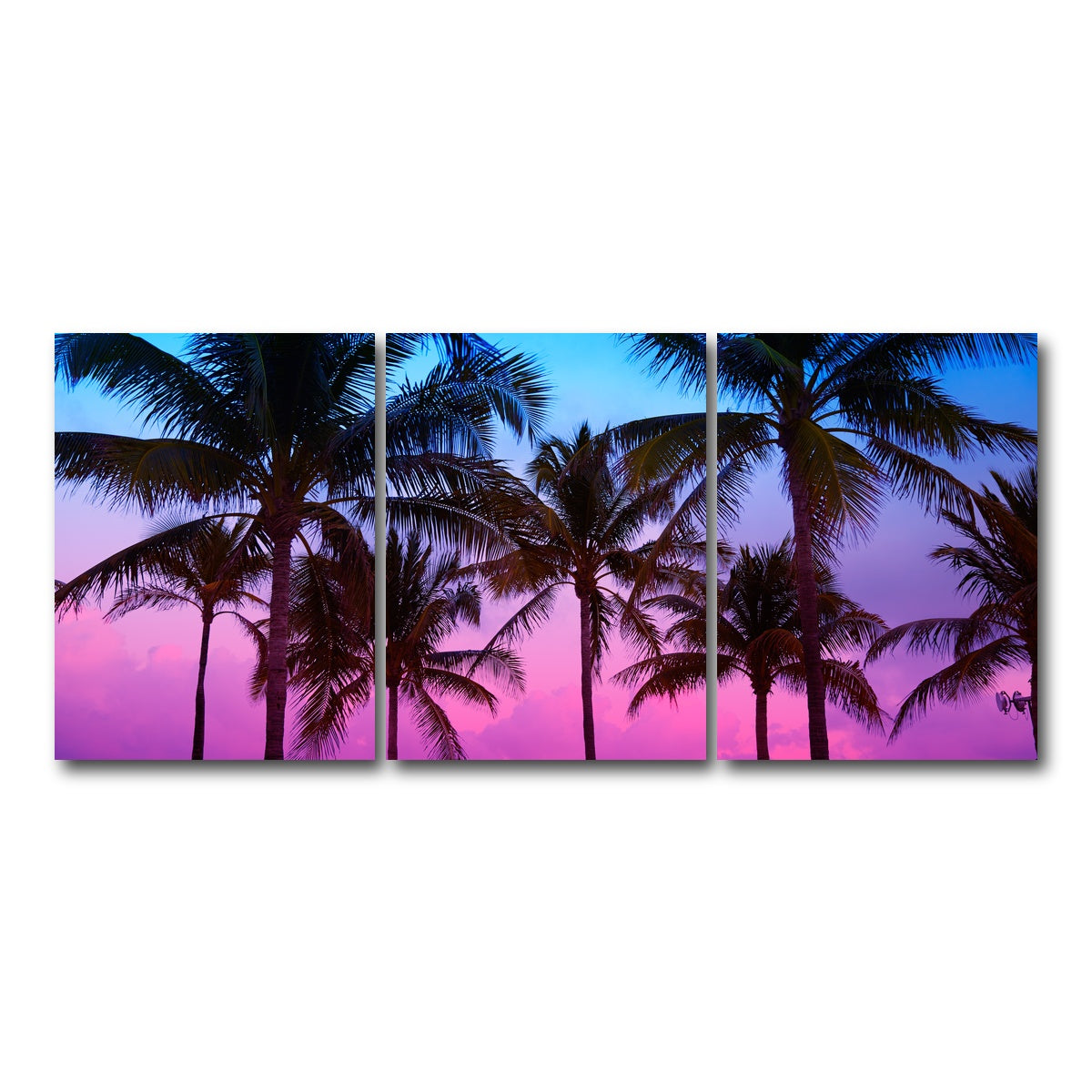 AUTO-MOCKUP WHITE | South Beach sunset | 3 Piece | Gallery Wrap Canvas | group=18x24