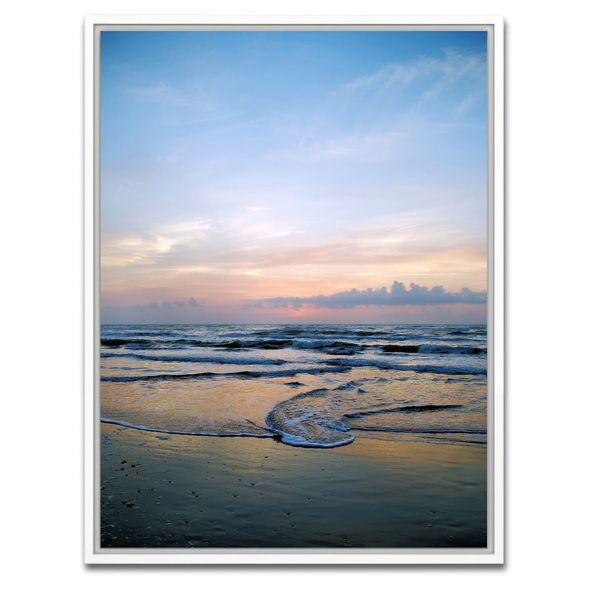AUTO-MOCKUP WHITE | South Padre Island sunrise | 1 Piece | White Framed Canvas | group=3x4