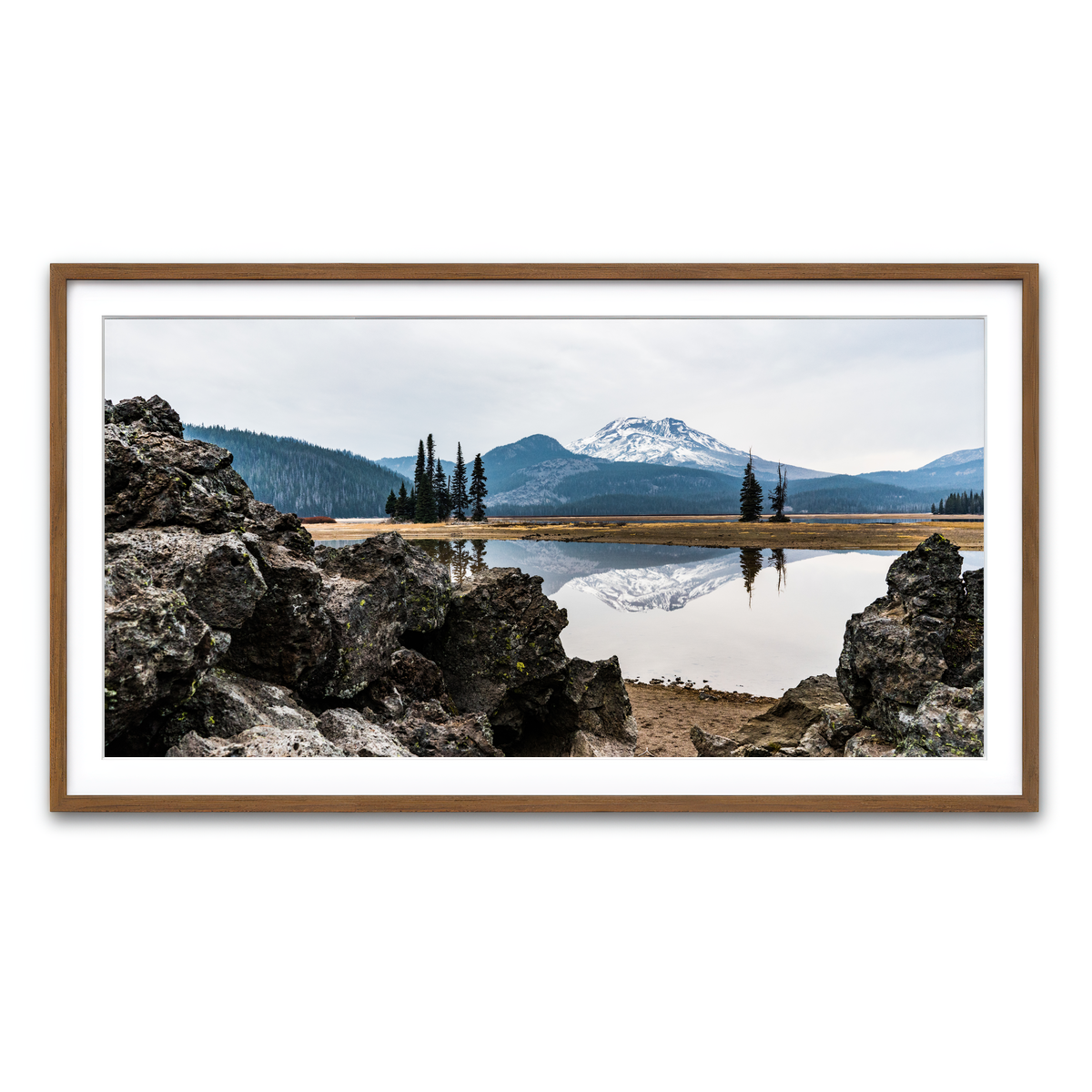 Framed Print 2x1 Walnut