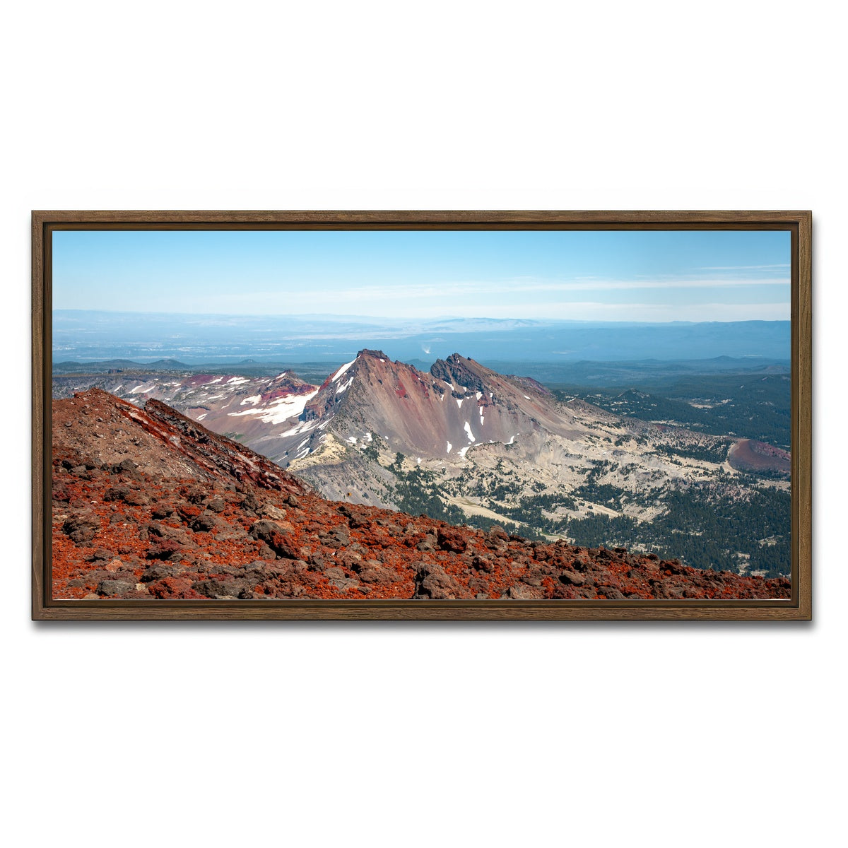 AUTO-MOCKUP WHITE | South Sister | 1 Piece | Walnut Framed Canvas | group=2x1
