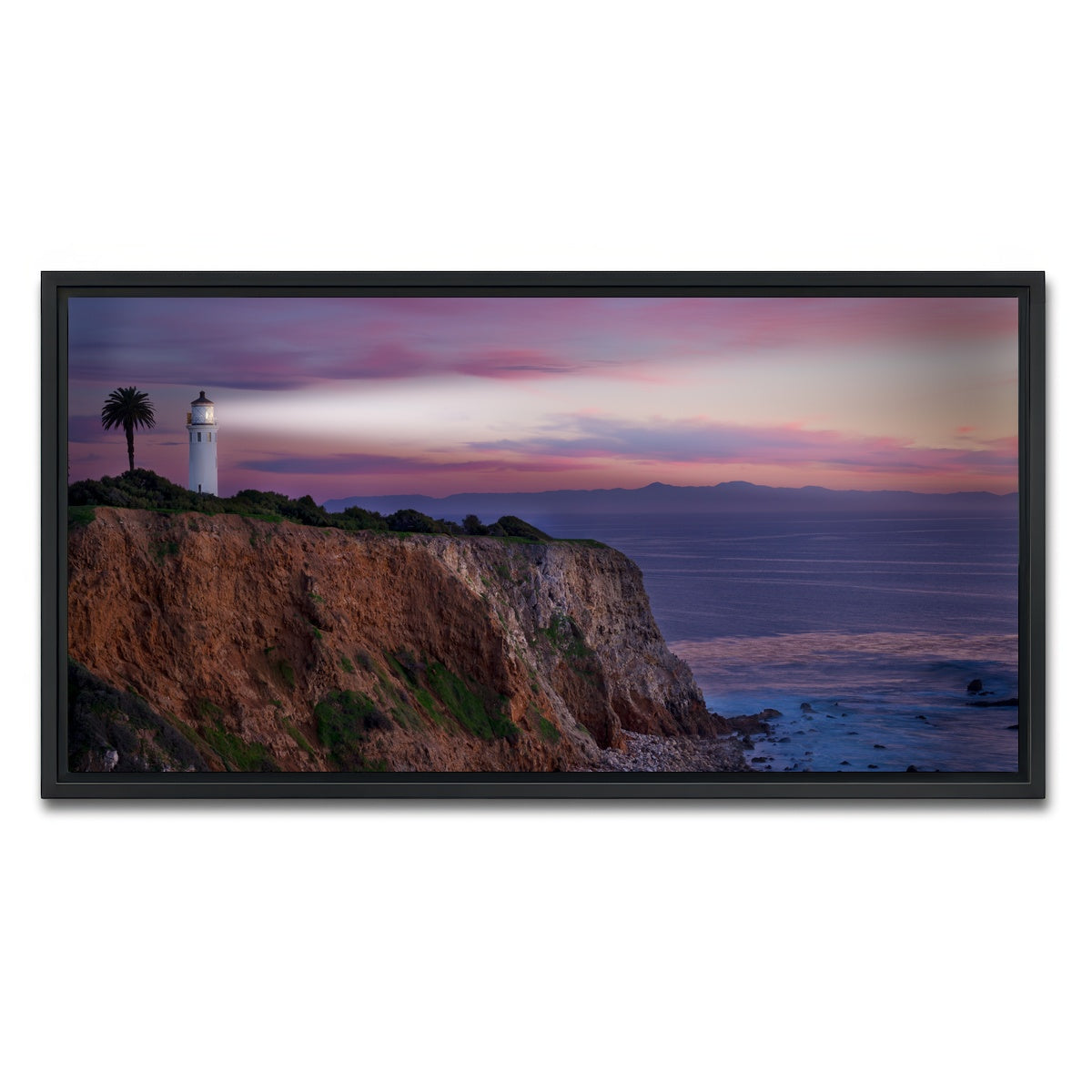 AUTO-MOCKUP WHITE | Southern California Lighthouse | 1 Piece | Black Framed Canvas | group=2x1