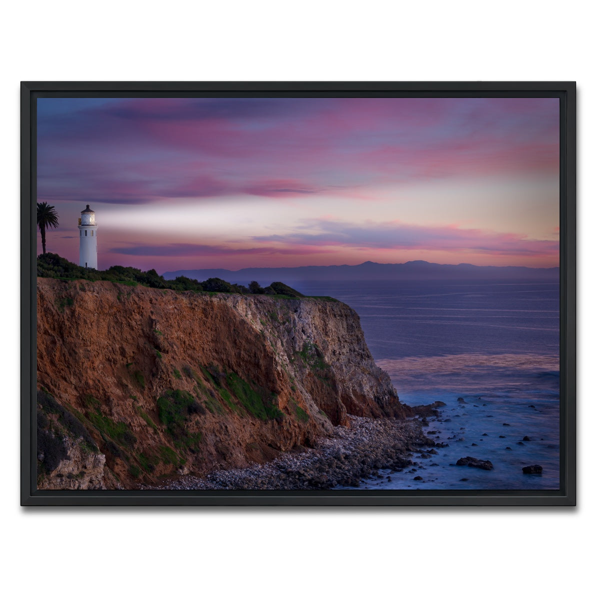 AUTO-MOCKUP WHITE | Southern California Lighthouse | 1 Piece | Black Framed Canvas | group=4x3