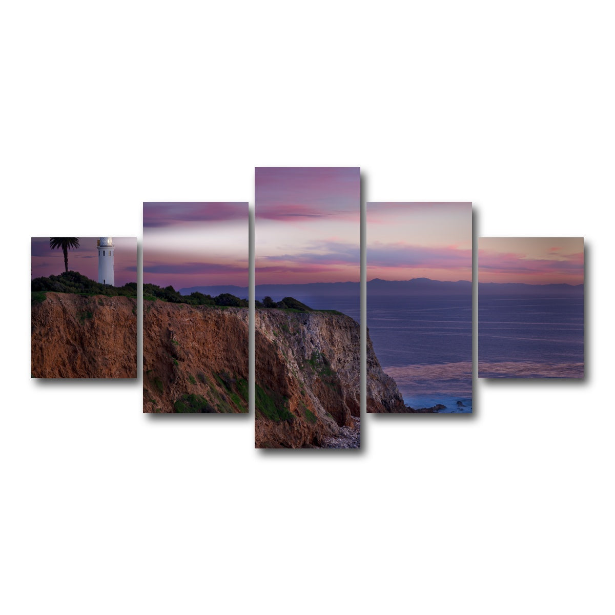 AUTO-MOCKUP WHITE | Southern California Lighthouse | 5 Piece | Gallery Wrap Canvas | group=5_short