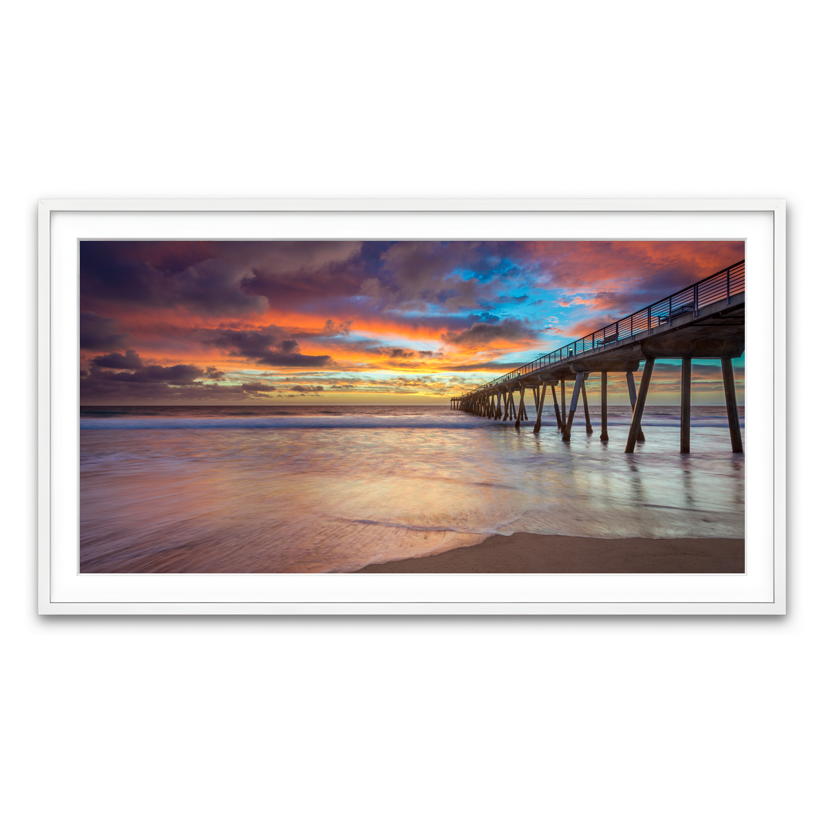 Framed Print 2x1 White