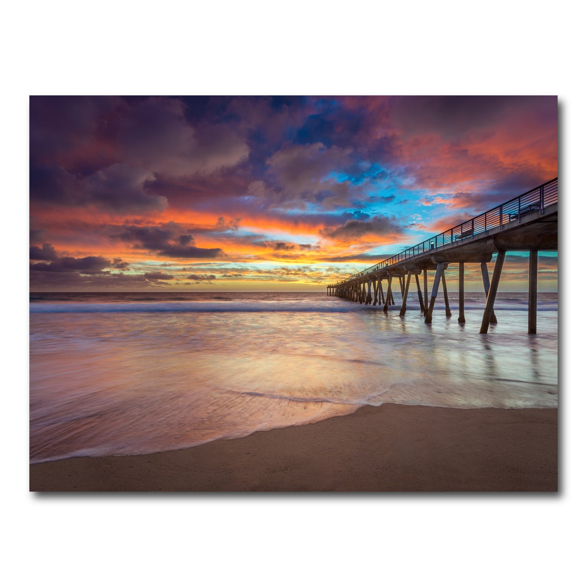 AUTO-MOCKUP WHITE | Southern California Pier at Sunset | 1 Piece | Gallery Wrap Canvas | group=4x3