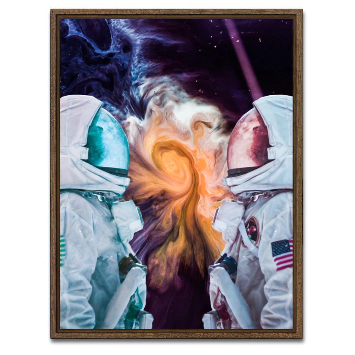 AUTO-MOCKUP WHITE | Space Guardians | 1 Piece | Walnut Framed Canvas | group=3x4