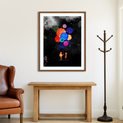 AUTO-MOCKUP ROOM | Space Love Wall Art