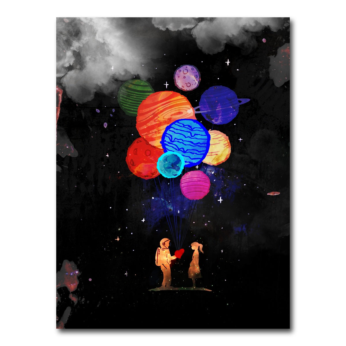 AUTO-MOCKUP WHITE | Space Love | 1 Piece | Gallery Wrap Canvas | group=3x4