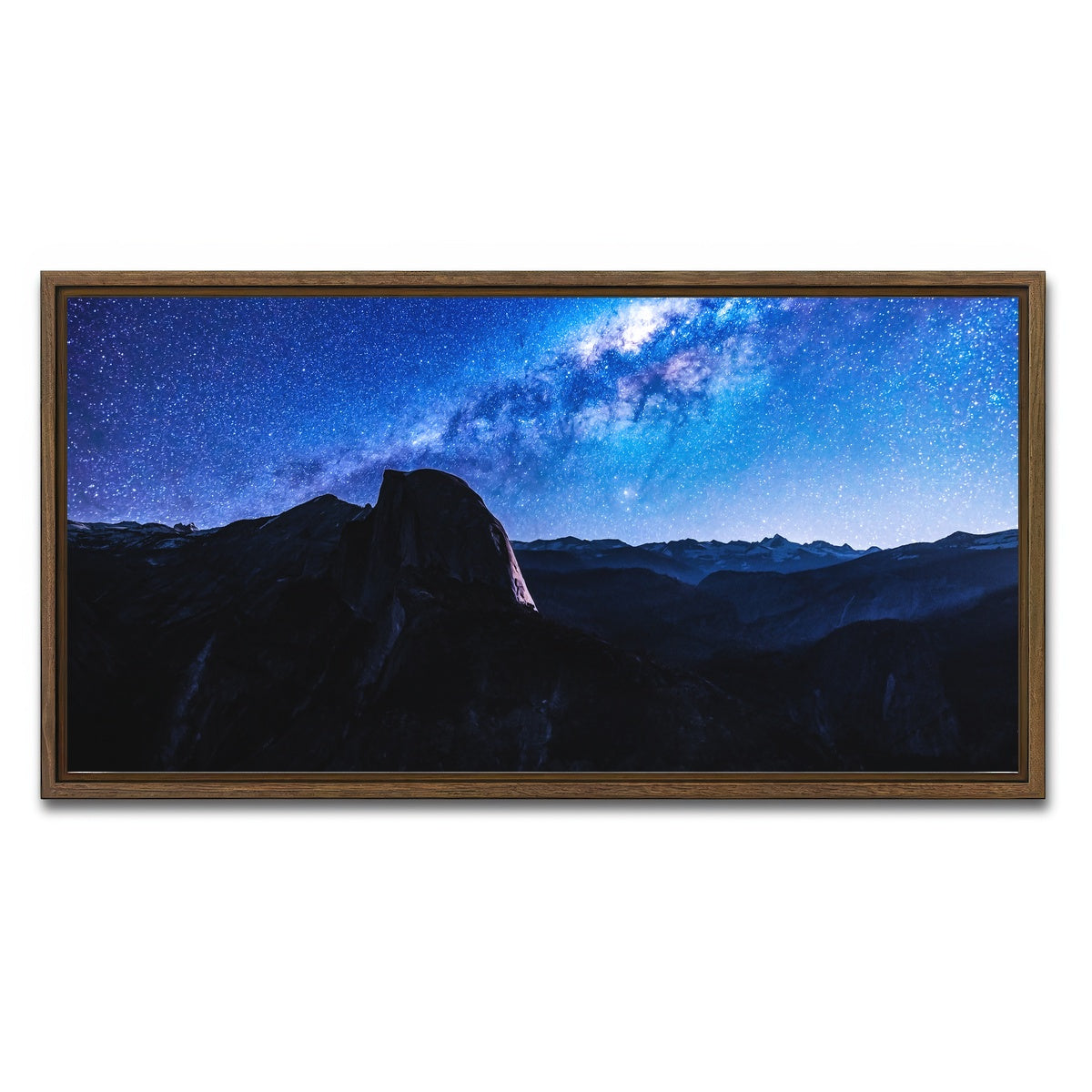 AUTO-MOCKUP WHITE | Space and Half Dome | 1 Piece | Walnut Framed Canvas | group=2x1
