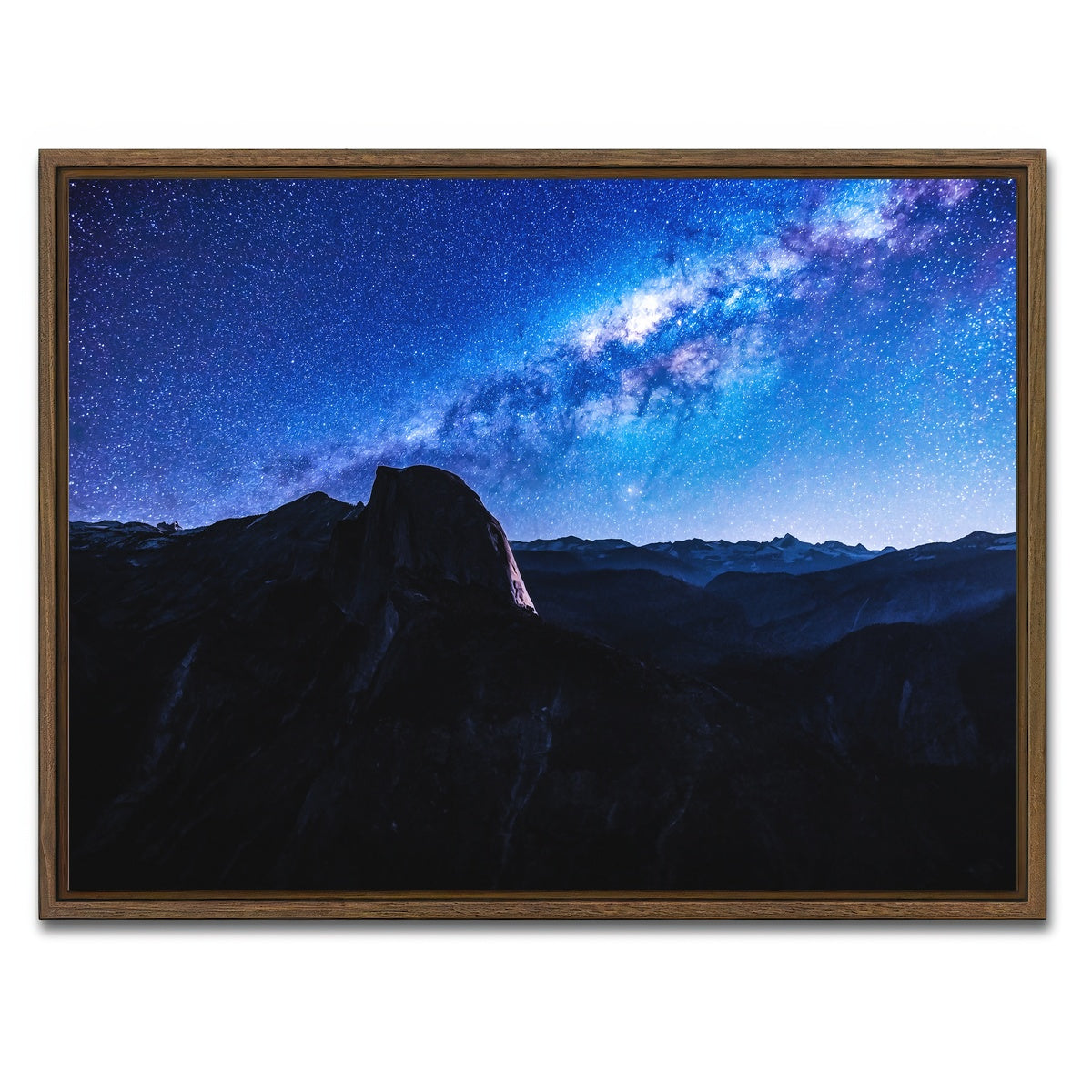 AUTO-MOCKUP WHITE | Space and Half Dome | 1 Piece | Walnut Framed Canvas | group=4x3