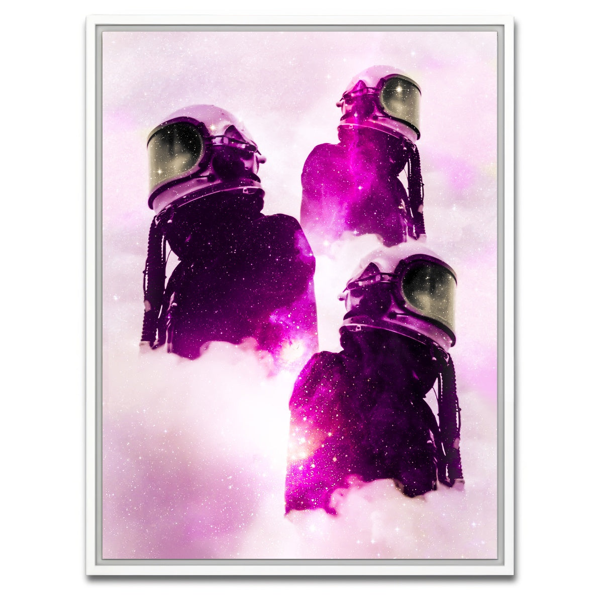 AUTO-MOCKUP WHITE | Space explorers | 1 Piece | White Framed Canvas | group=3x4