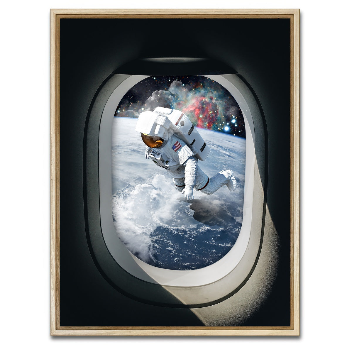 AUTO-MOCKUP WHITE | Space landing | 1 Piece | Natural Framed Canvas | group=3x4