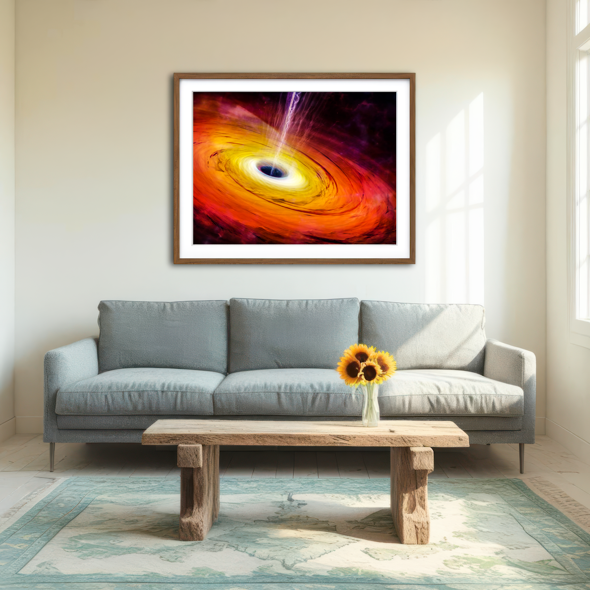 AUTO-MOCKUP ROOM | Spacescape Black Hole Wall Art