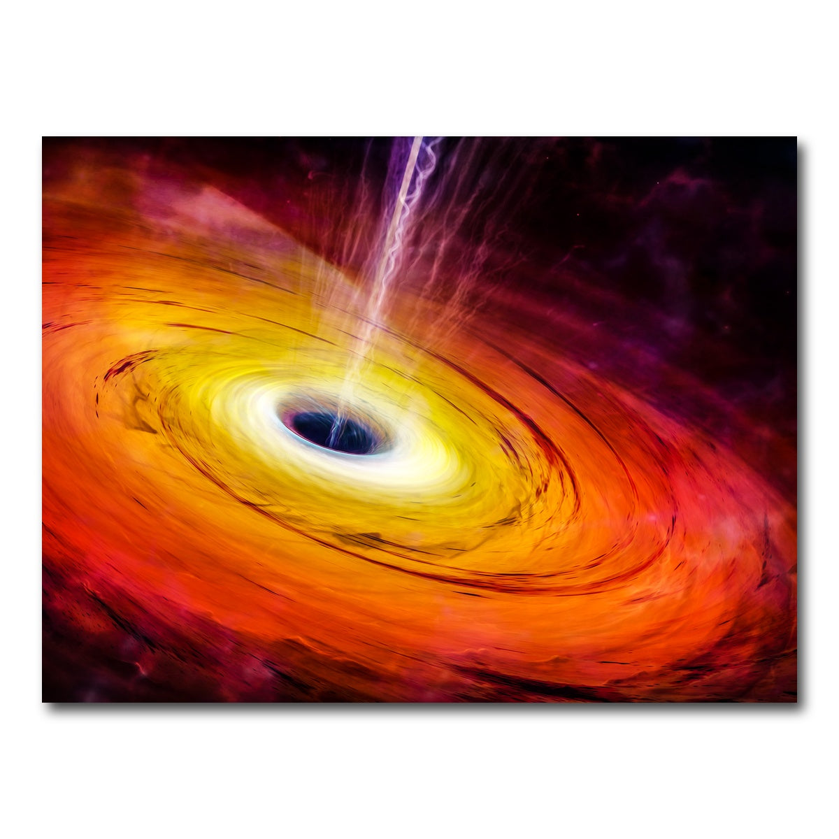AUTO-MOCKUP WHITE | Spacescape Black Hole | 1 Piece | Gallery Wrap Canvas | group=4x3
