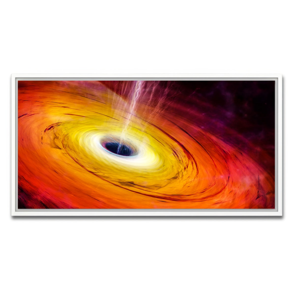 AUTO-MOCKUP WHITE | Spacescape Black Hole | 1 Piece | White Framed Canvas | group=2x1