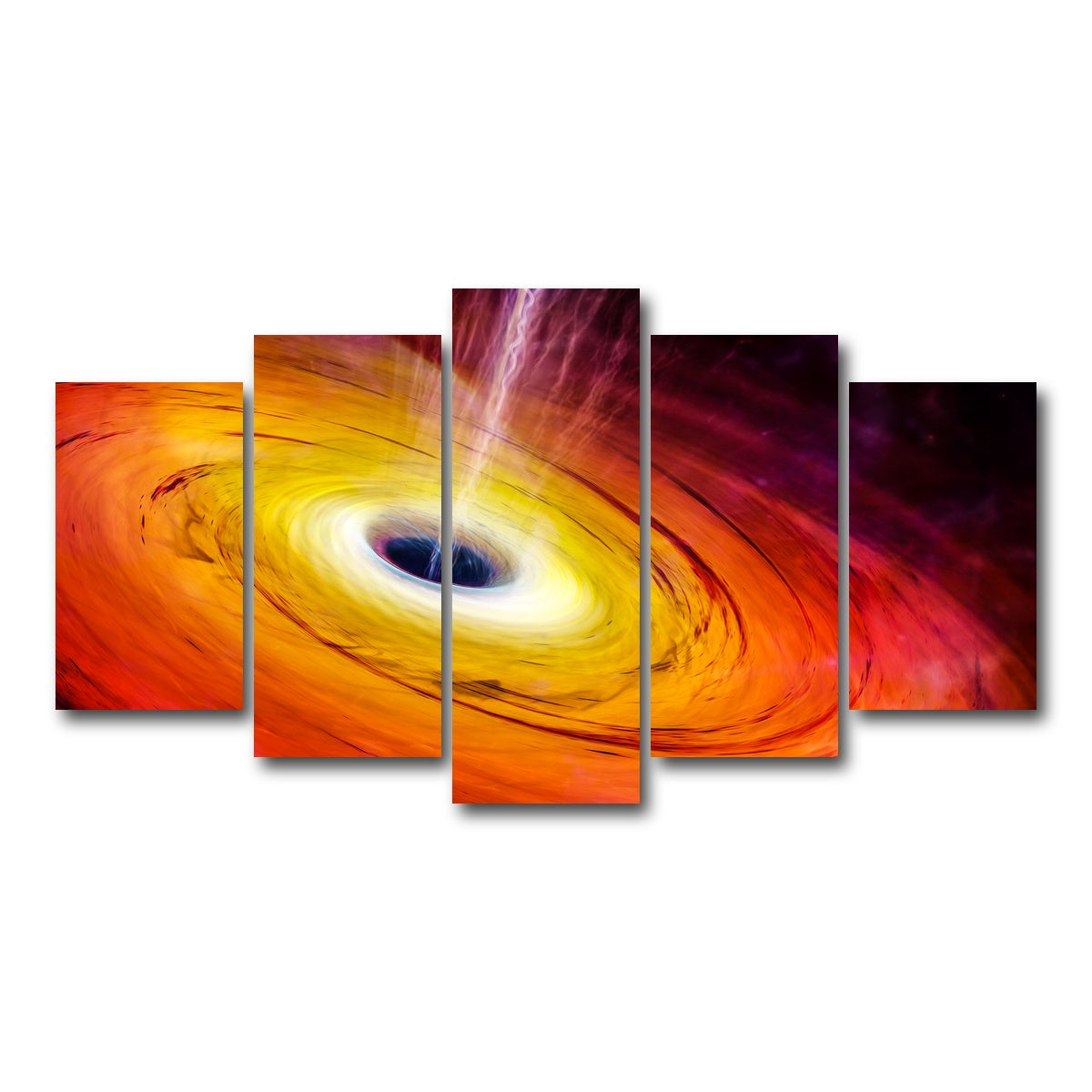 AUTO-MOCKUP WHITE | Spacescape Black Hole | 5 Piece | Gallery Wrap Canvas | group=5_normal
