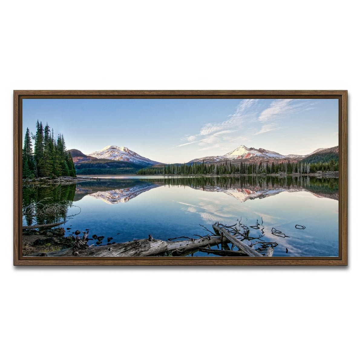 AUTO-MOCKUP WHITE | Sparks Lake | 1 Piece | Walnut Framed Canvas | group=2x1