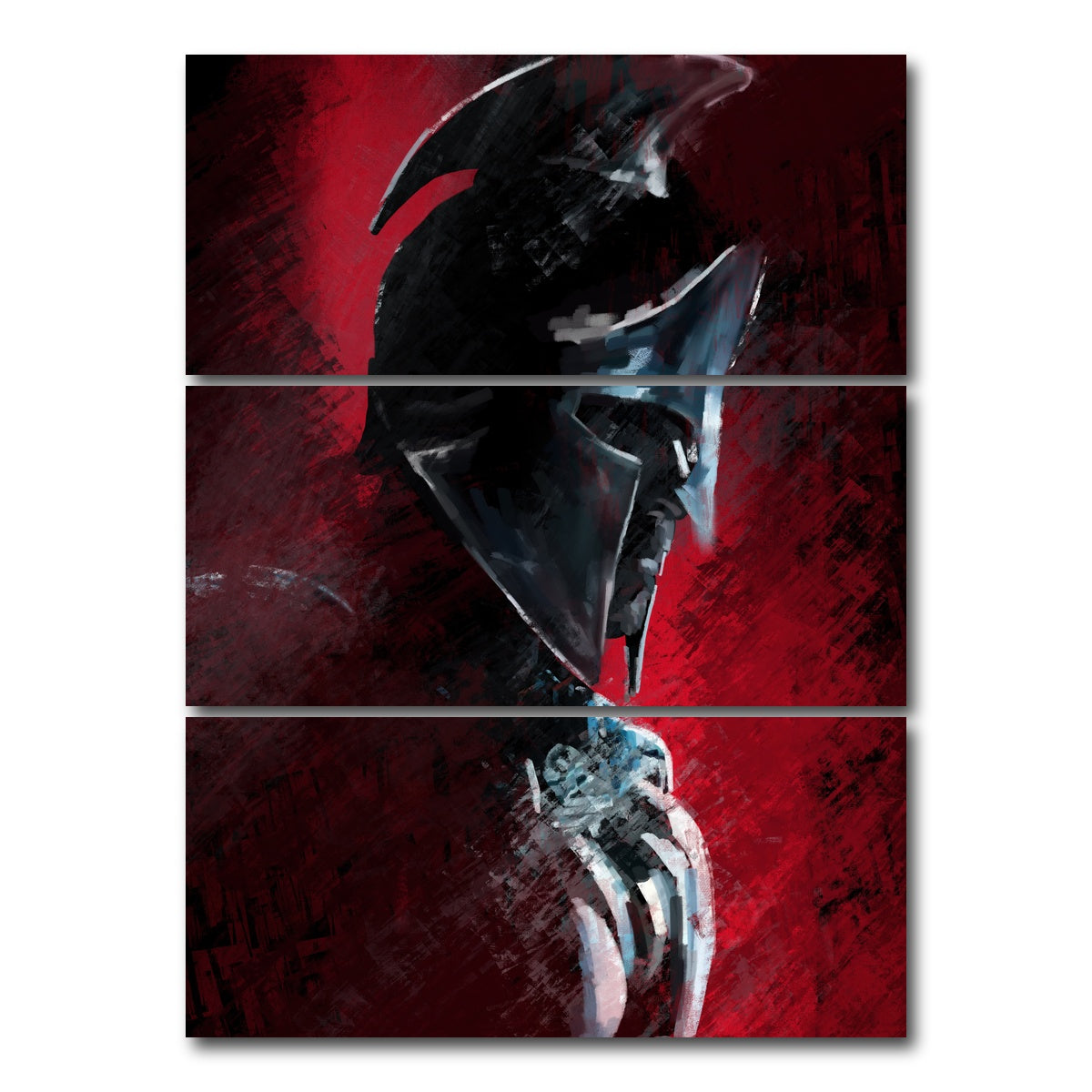 AUTO-MOCKUP WHITE | Spartan Warrior | 3 Piece | Gallery Wrap Canvas | group=8x18_stacked