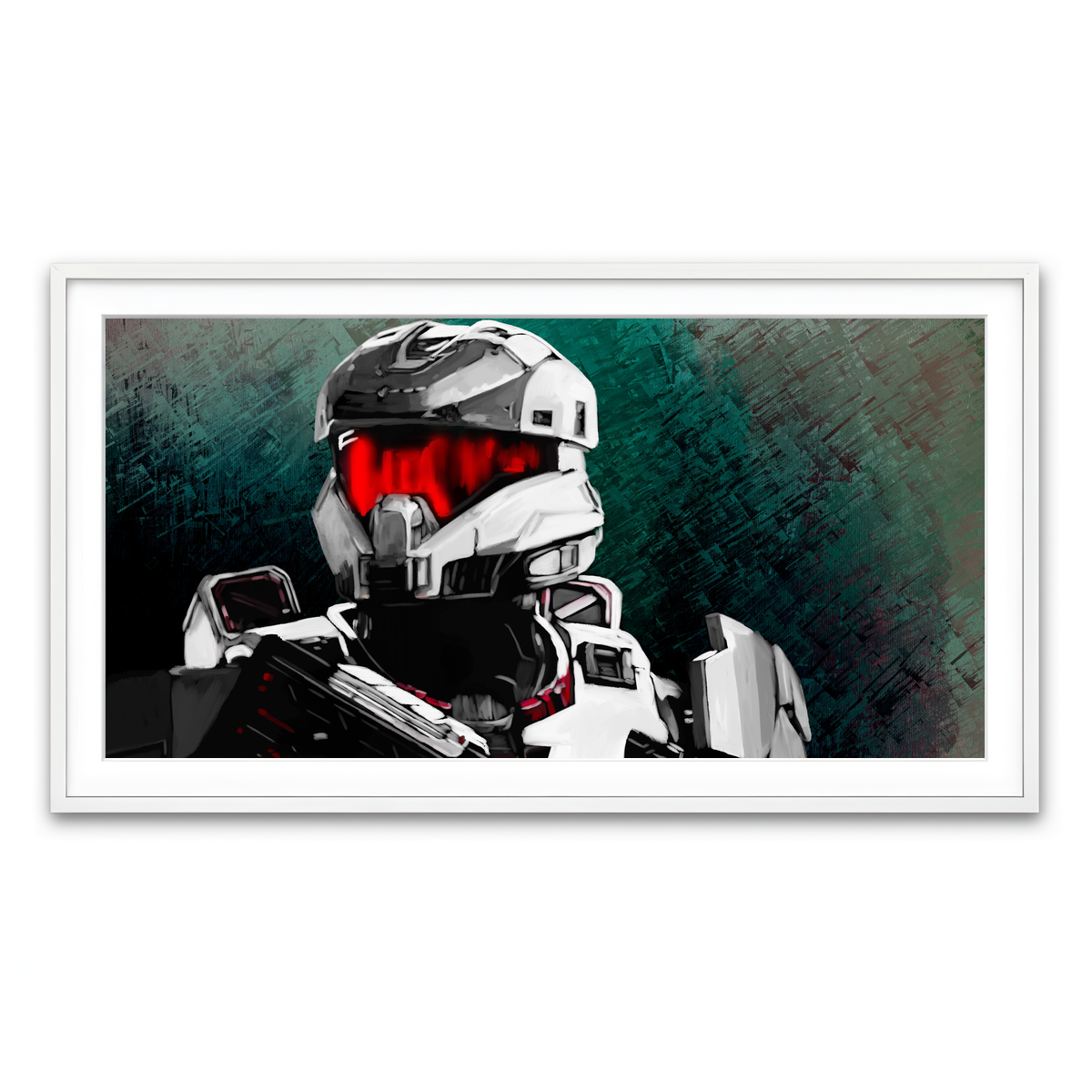 Framed Print 2x1 White