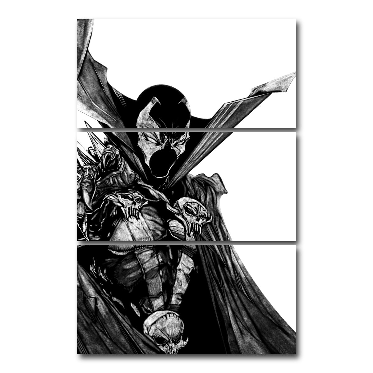 AUTO-MOCKUP WHITE | Spawn Sketch | 3 Piece | Gallery Wrap Canvas | group=12x24_stacked