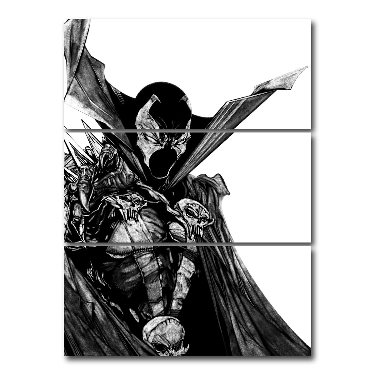 AUTO-MOCKUP WHITE | Spawn Sketch | 3 Piece | Gallery Wrap Canvas | group=8x18_stacked