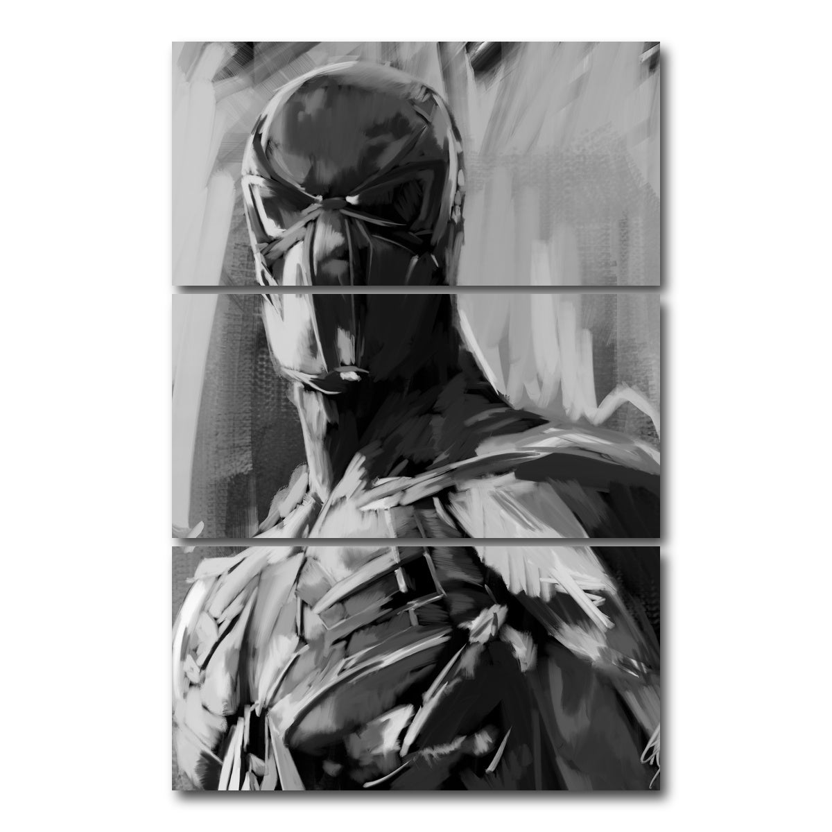 AUTO-MOCKUP WHITE | Spider-Man 2099 | 3 Piece | Gallery Wrap Canvas | group=12x24_stacked