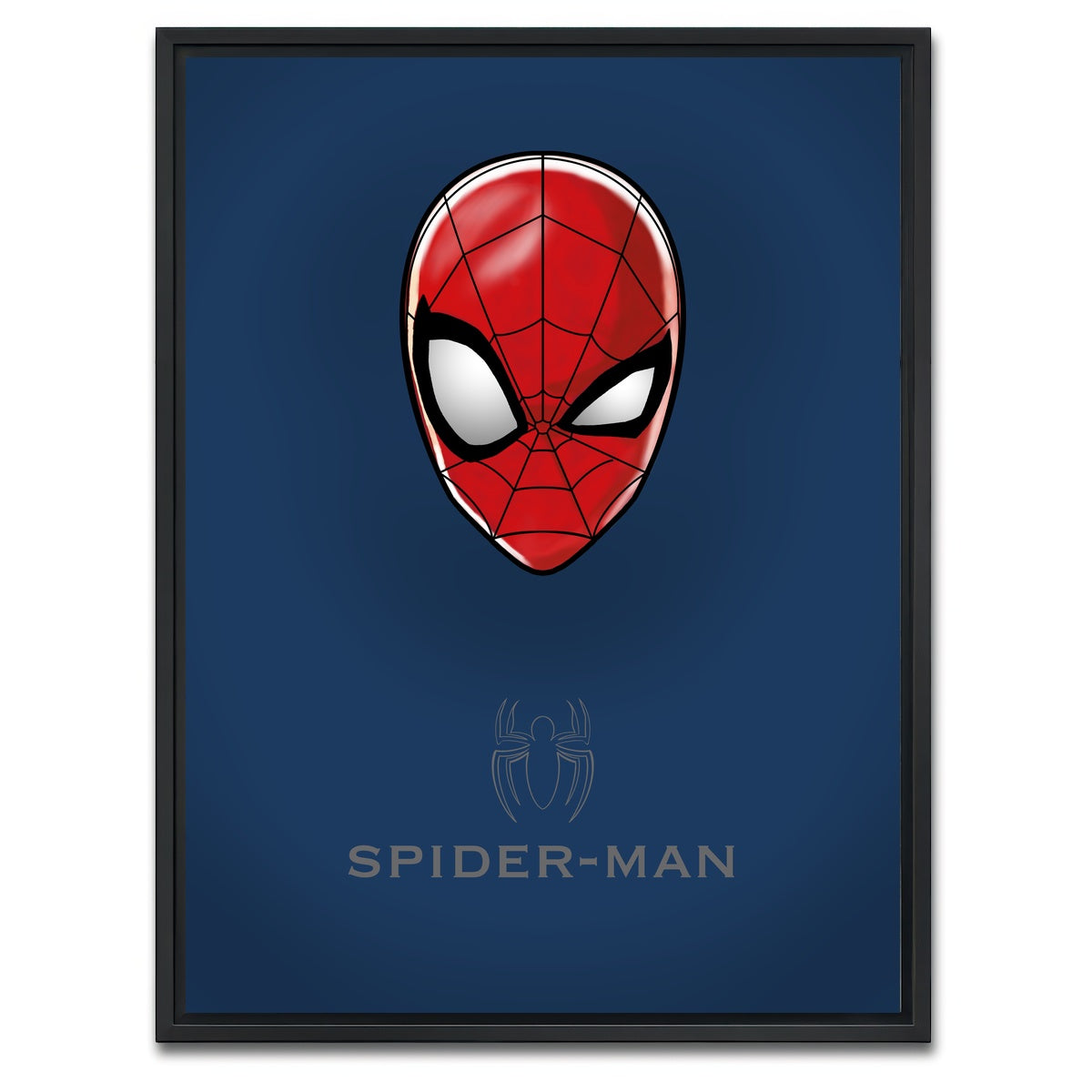 AUTO-MOCKUP WHITE | Spider Man Head | 1 Piece | Black Framed Canvas | group=3x4