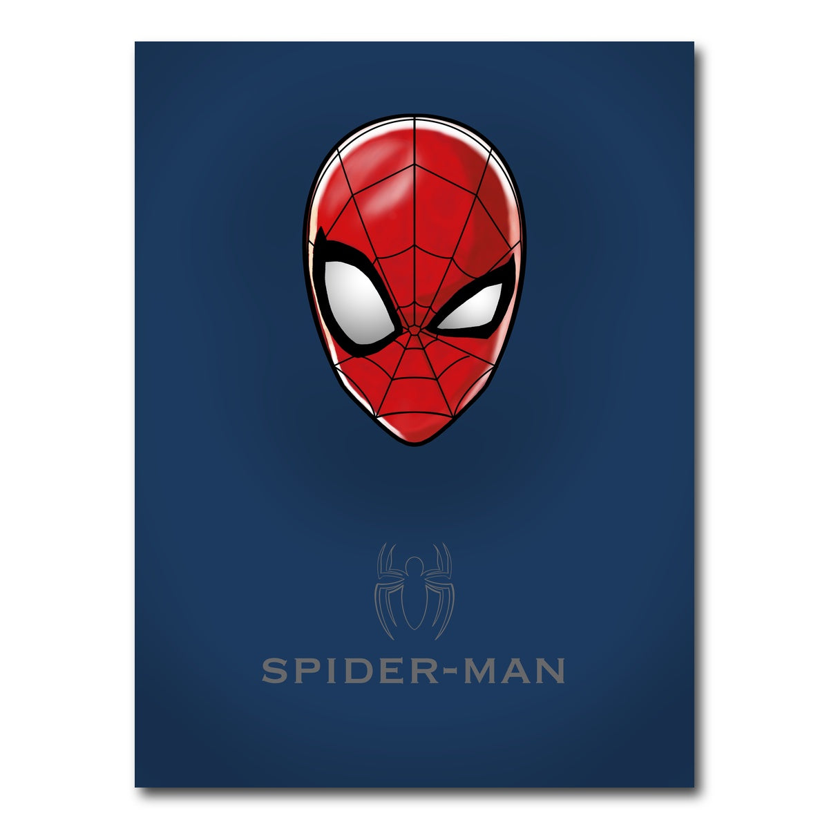 AUTO-MOCKUP WHITE | Spider Man Head | 1 Piece | Gallery Wrap Canvas | group=3x4