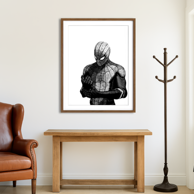 AUTO-MOCKUP ROOM | Spiderman Sketch Wall Art