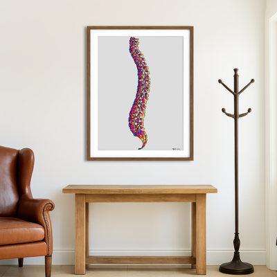 AUTO-MOCKUP ROOM | Spine Drawing Wall Art