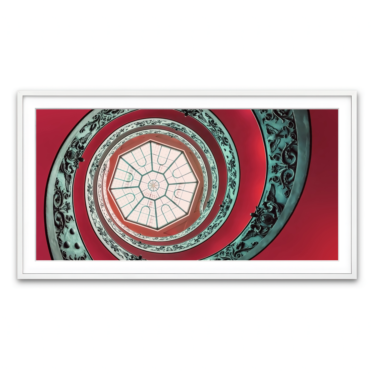 Framed Print 2x1 White