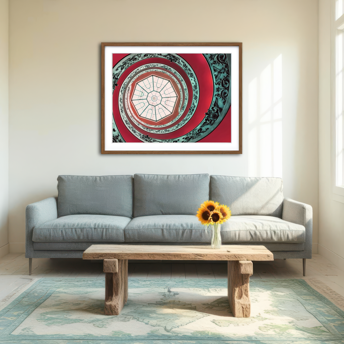 AUTO-MOCKUP ROOM | Spiral Skylight Wall Art