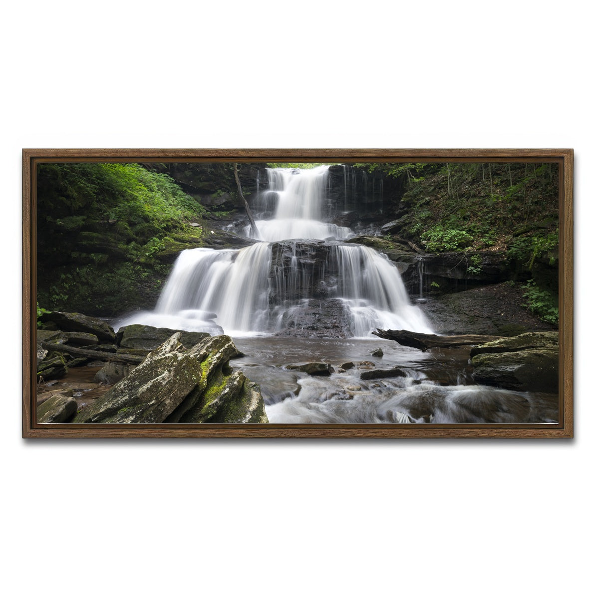 AUTO-MOCKUP WHITE | Split Decision | 1 Piece | Walnut Framed Canvas | group=2x1