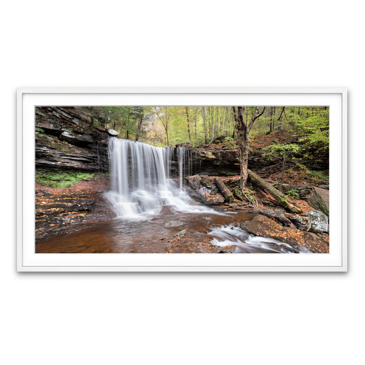 Framed Print 2x1 White