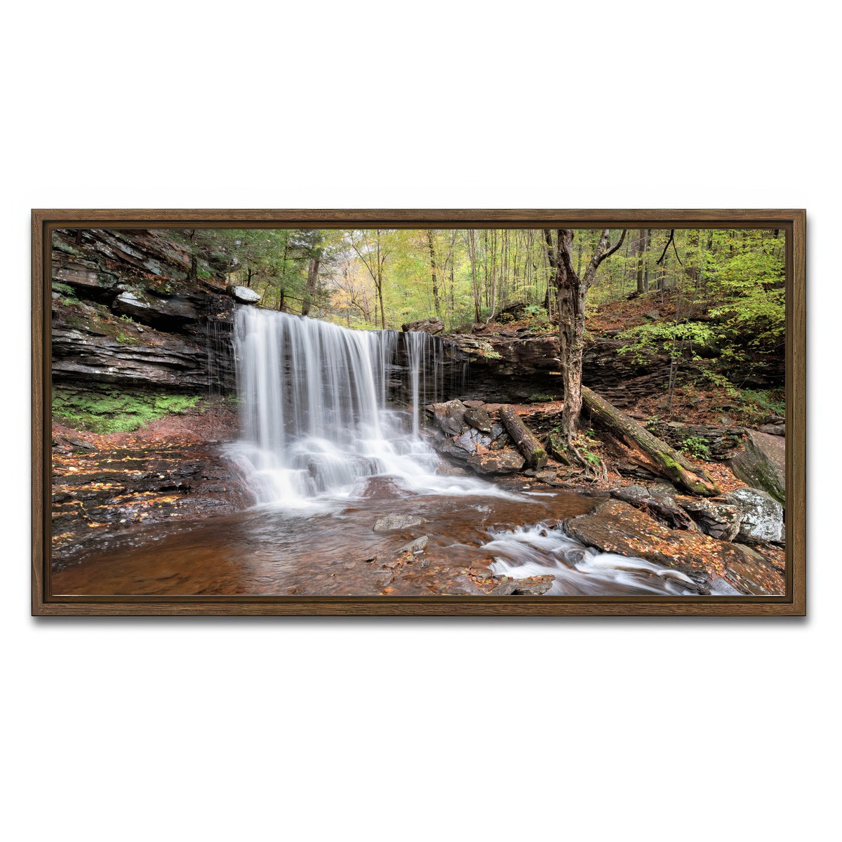 AUTO-MOCKUP WHITE | Spring Time in the Fall | 1 Piece | Walnut Framed Canvas | group=2x1