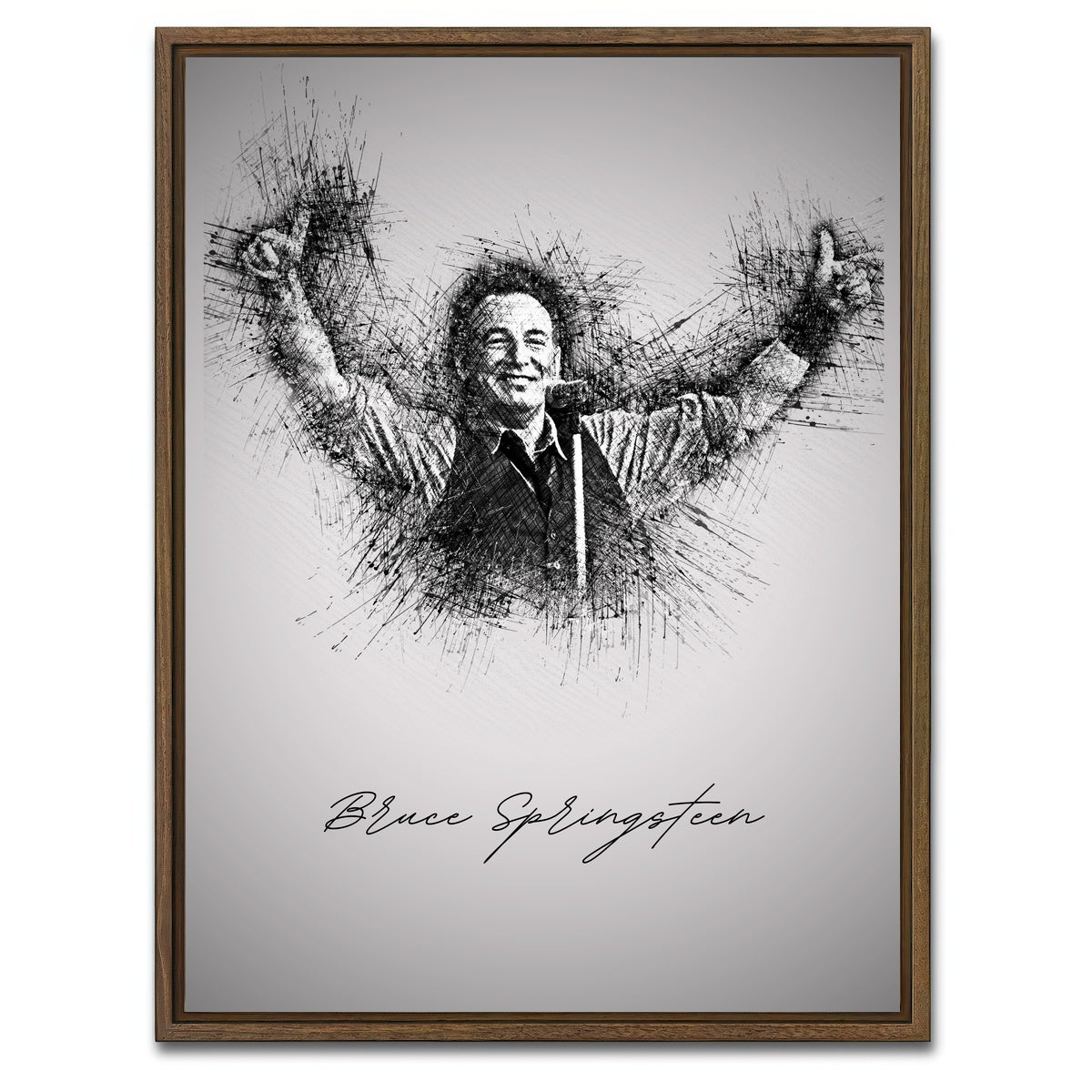 AUTO-MOCKUP WHITE | Springsteen | 1 Piece | Walnut Framed Canvas | group=3x4