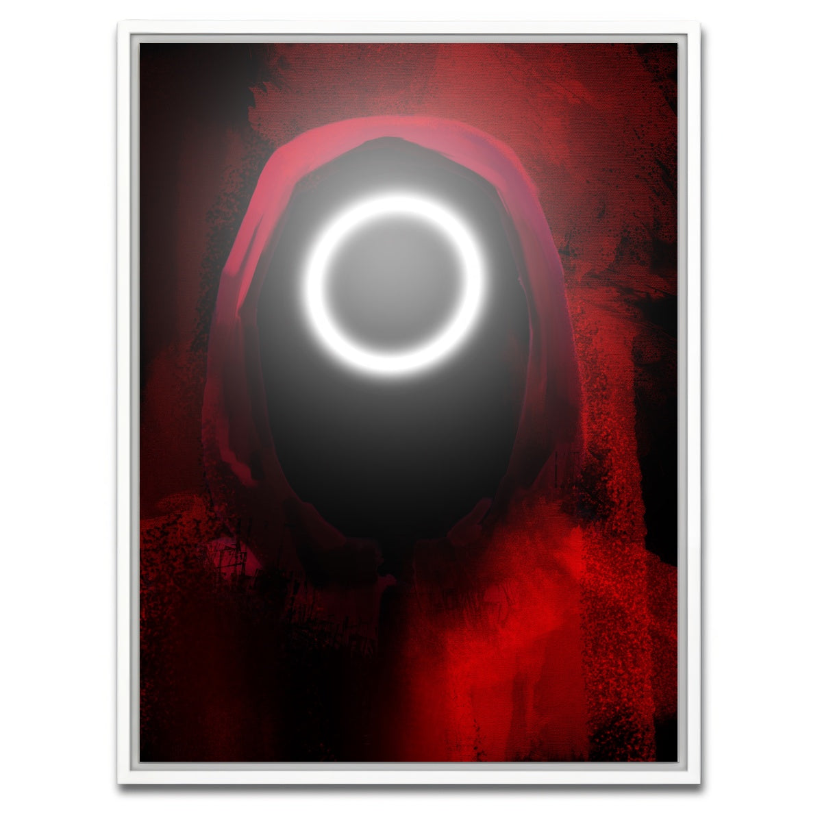 AUTO-MOCKUP WHITE | Squid Game Circle | 1 Piece | White Framed Canvas | group=3x4