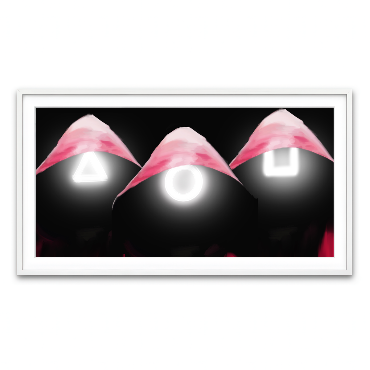 Framed Print 2x1 White