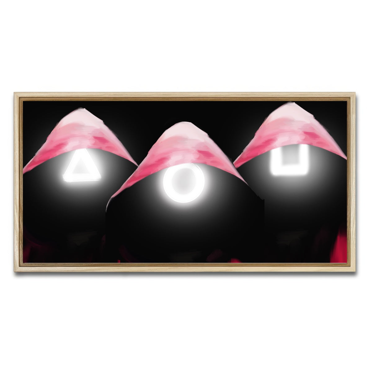 AUTO-MOCKUP WHITE | Squid Game Enforcers | 1 Piece | Natural Framed Canvas | group=2x1