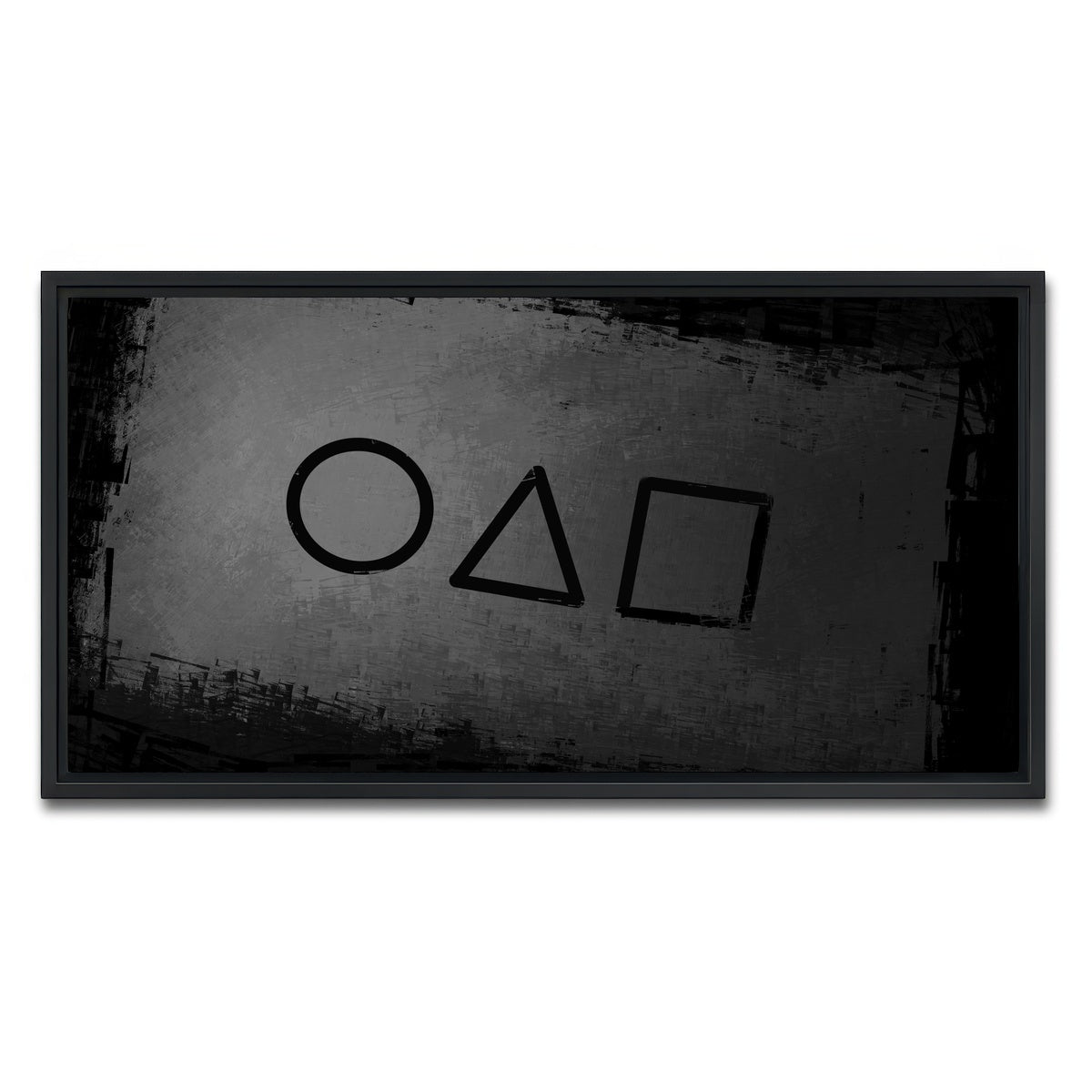 AUTO-MOCKUP WHITE | Squid Game business card | 1 Piece | Black Framed Canvas | group=2x1