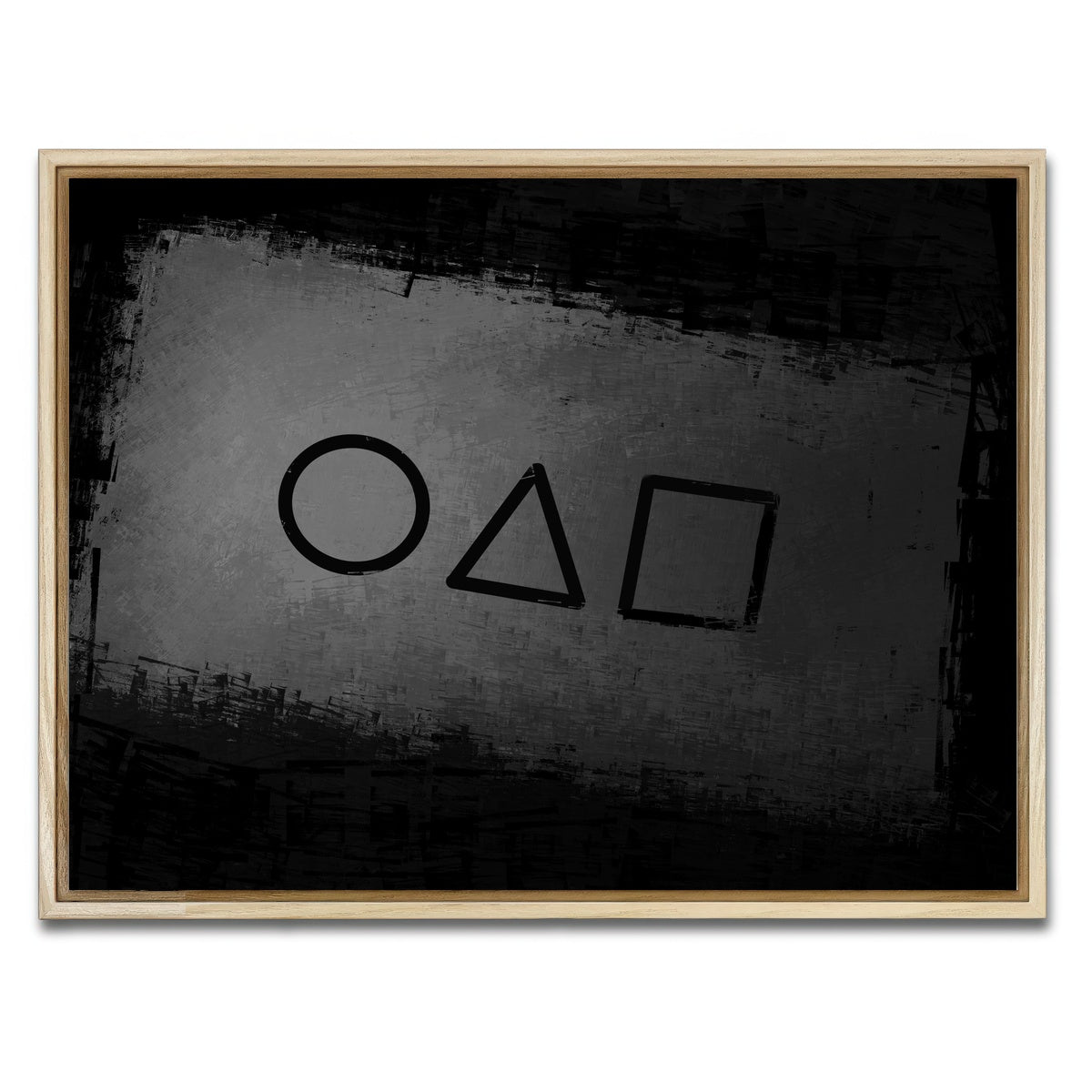 AUTO-MOCKUP WHITE | Squid Game business card | 1 Piece | Natural Framed Canvas | group=4x3