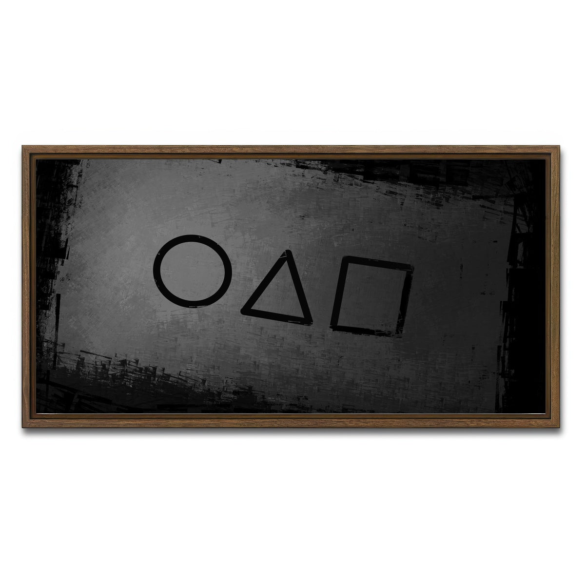 AUTO-MOCKUP WHITE | Squid Game business card | 1 Piece | Walnut Framed Canvas | group=2x1