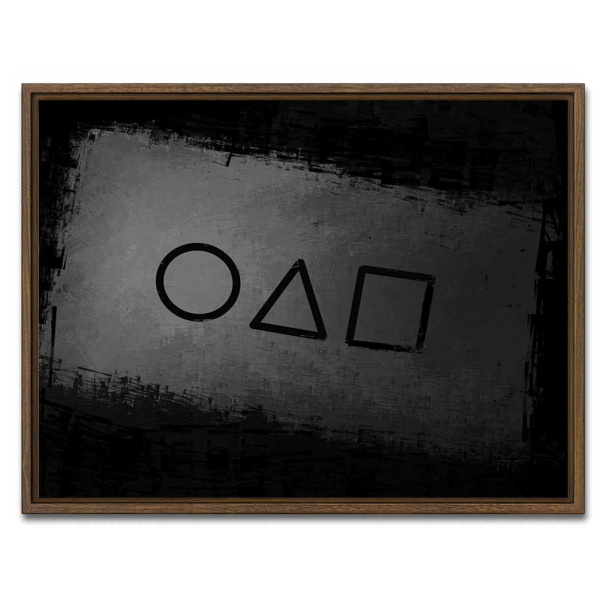 AUTO-MOCKUP WHITE | Squid Game business card | 1 Piece | Walnut Framed Canvas | group=4x3