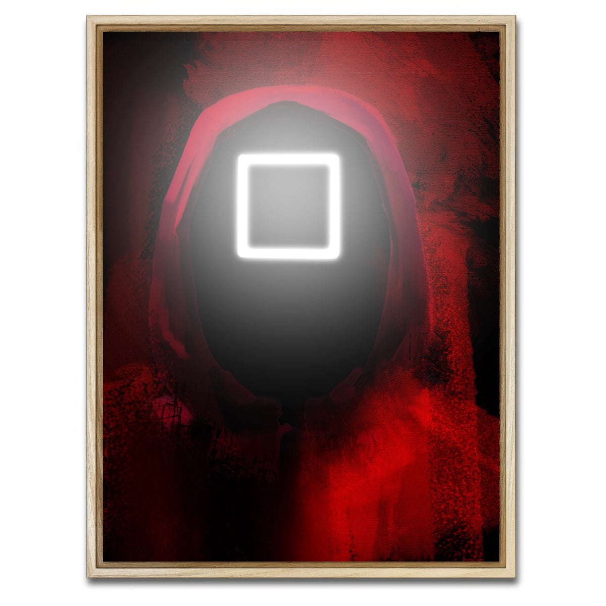 AUTO-MOCKUP WHITE | Squid Game square | 1 Piece | Natural Framed Canvas | group=3x4