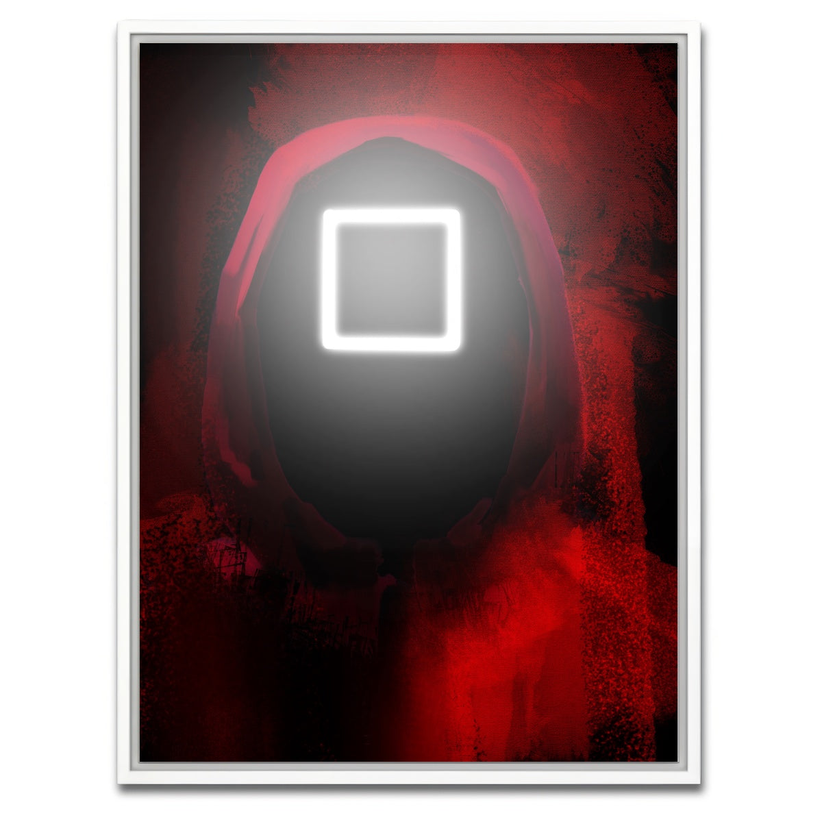 AUTO-MOCKUP WHITE | Squid Game square | 1 Piece | White Framed Canvas | group=3x4